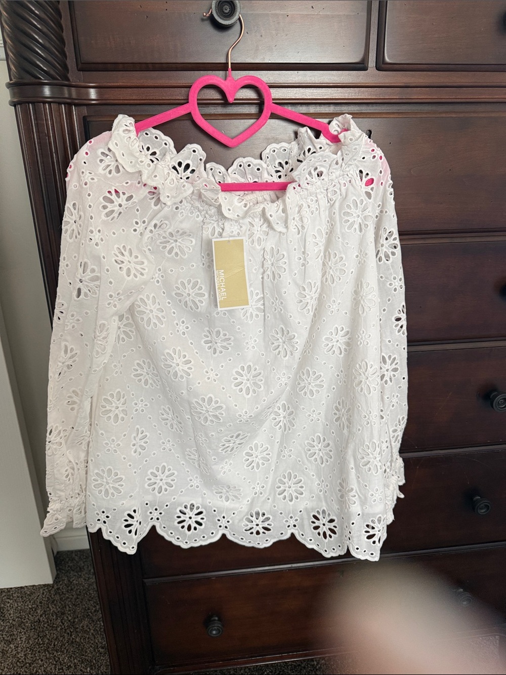 Michael Kors White Eyelet Blouse szsmall